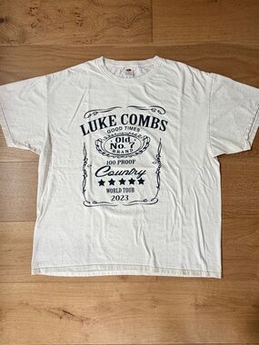 Luke Combs 2023 Concert Tee Good Times 100 Proof Country World Tour 2023 Mens XL